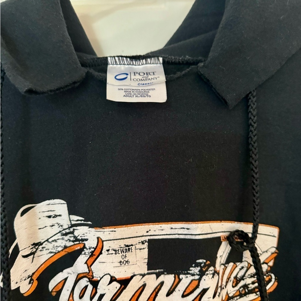 Port & Company Black Farmtruck XL Hoodie - Picture 3 of 3